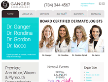 Tablet Screenshot of gangerdermatology.com